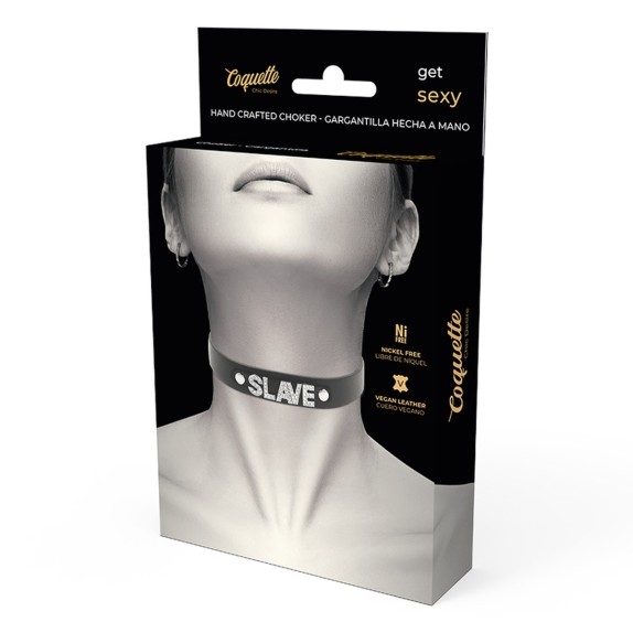 COLLARINO SEXY PER DONNA CON SCRITTA E STRASS COQUETTE