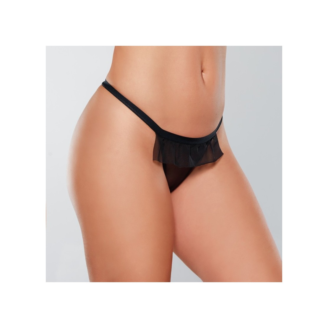 STRING NERO SEXY PER DONNA CON FIOCCO LACCETTI...