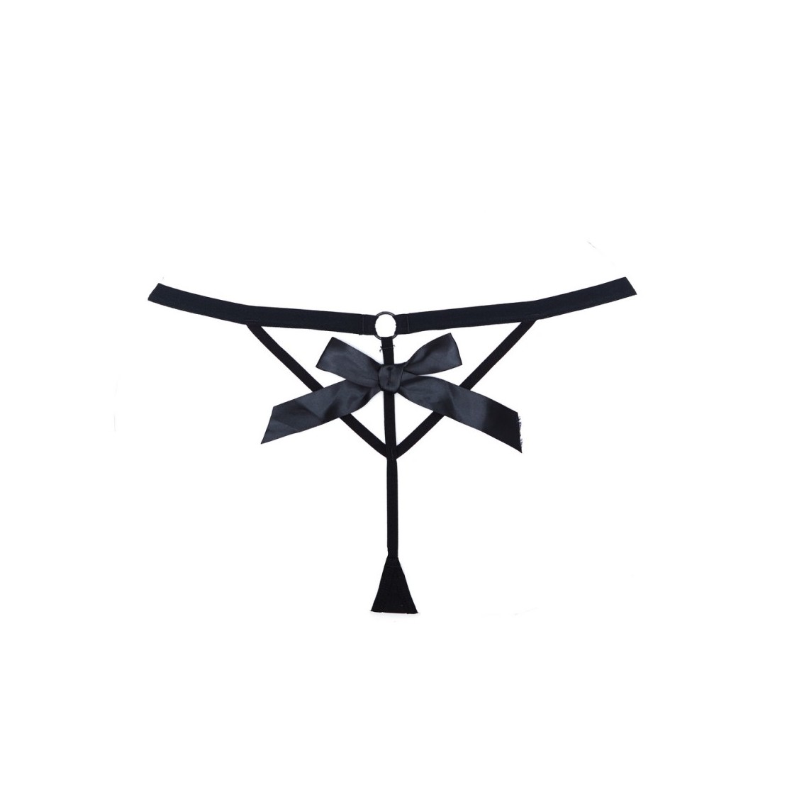 STRING NERO SEXY PER DONNA CON FIOCCO LACCETTI...