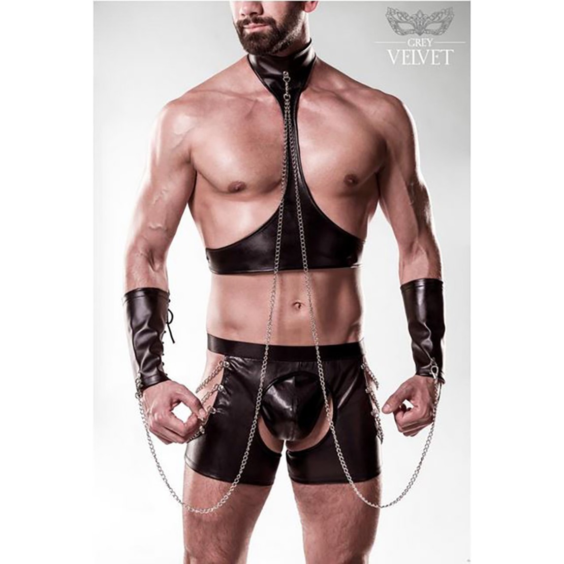 SET 5 PEZZI SEXY PER UOMO EFFETTO BAGNATO CON...