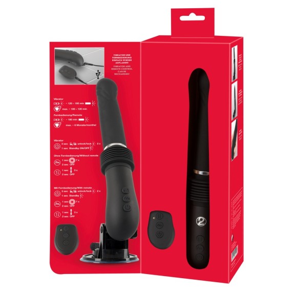 FUCKING-SEX MACHINE ANALE RICARICABILE CON MOVIMENTO A SPINTA E VIBRAZIONE