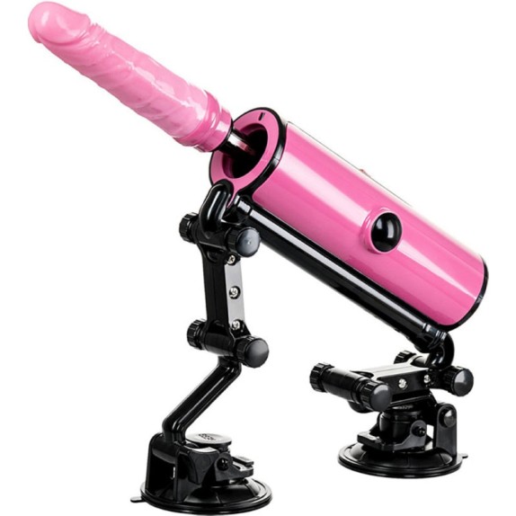 SEX MACHINE PINK PUNK CON DILDO RISCALDANTE VIBRANTE E MOVIMENTO SU E GIU'