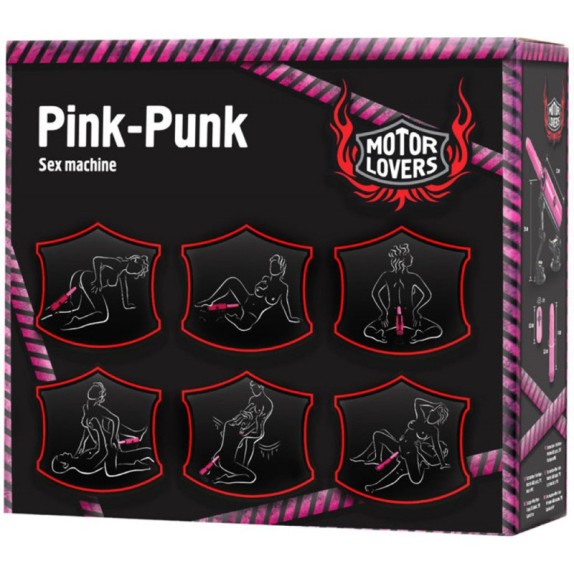 SEX MACHINE PINK PUNK CON DILDO RISCALDANTE VIBRANTE E MOVIMENTO SU E GIU'