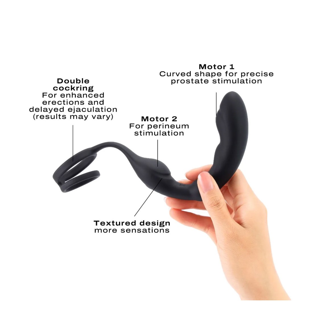STIMOLATORE PROSTATICO VIBRANTE CON DOPPIO...