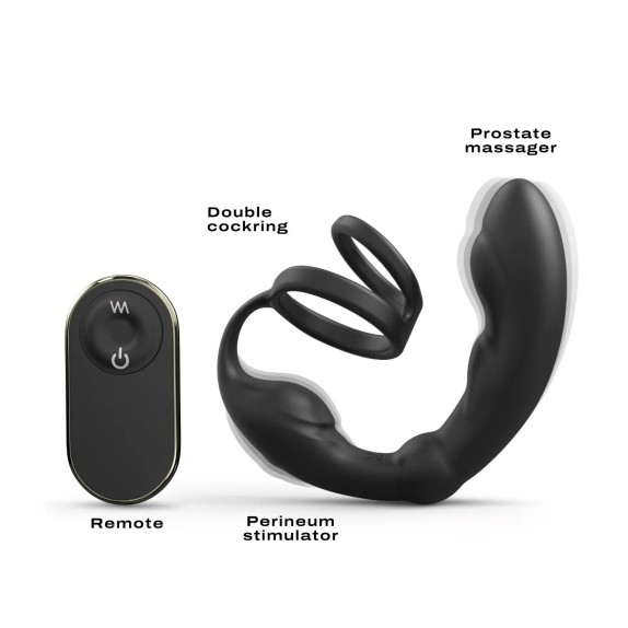 STIMOLATORE PROSTATICO VIBRANTE CON DOPPIO ANELLO P-RING DORCEL