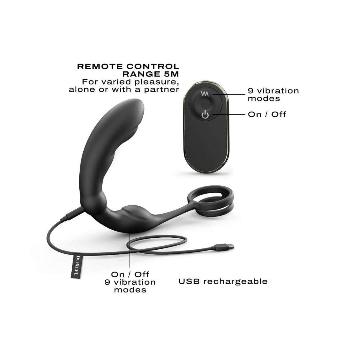 STIMOLATORE PROSTATICO VIBRANTE CON DOPPIO...