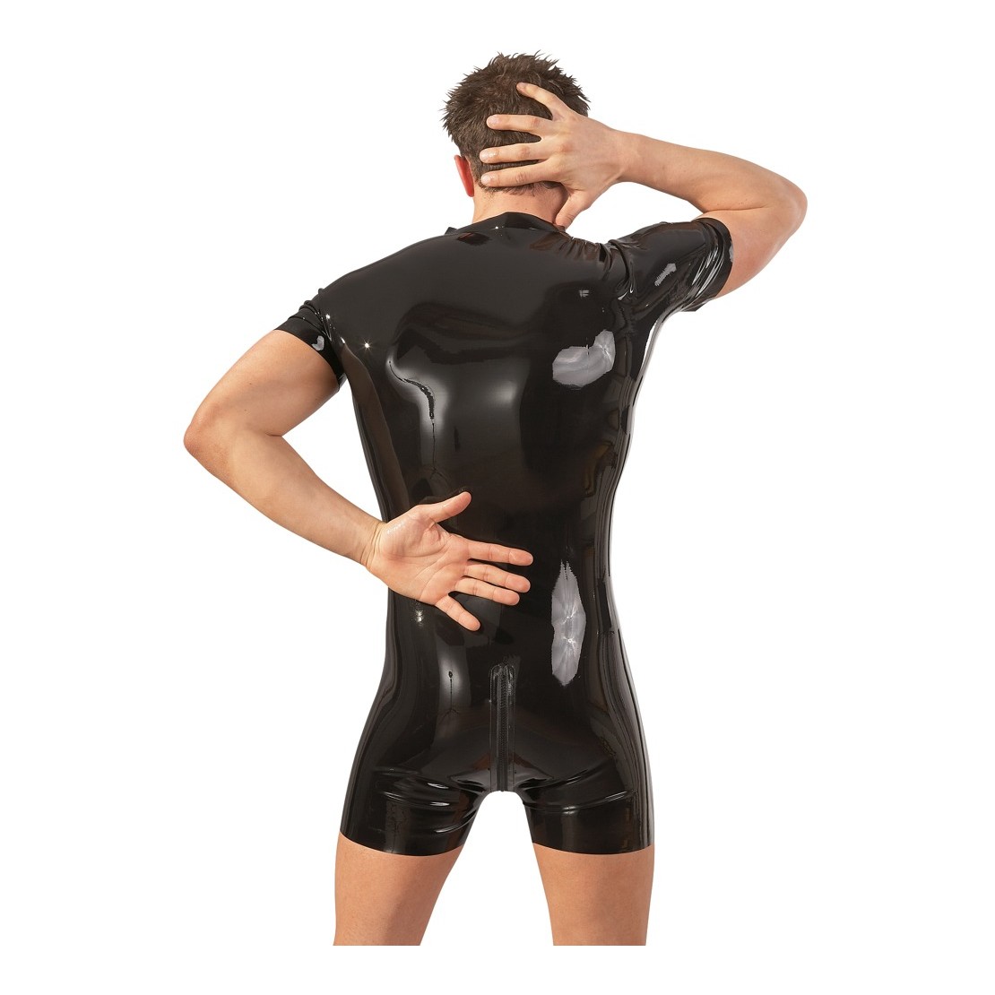 TUTA ADERENTE IN LATEX PER UOMO A PANTALONCINO...