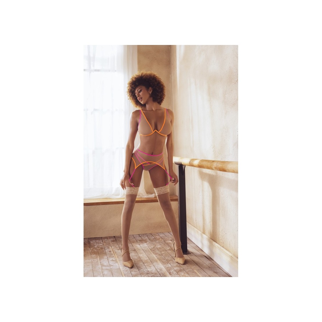SET 3 PEZZI COMPLETO INTIMO SEXY PER DONNA...