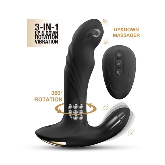 MASSAGGIATORE PROSTATICO SEX TOY 3IN1 CON TELECOMANDO DORCEL MULTI P-JOY