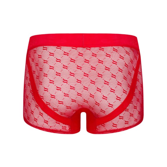 BOXER SEXY OBESSIVER DA UOMO CON TRASPARENZE ROSSO