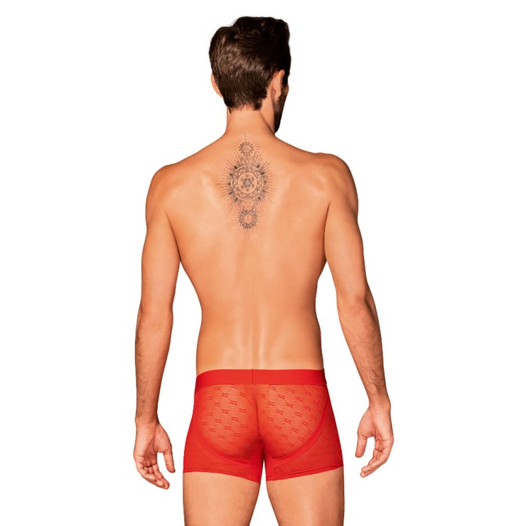 BOXER SEXY OBESSIVER DA UOMO CON TRASPARENZE ROSSO 2