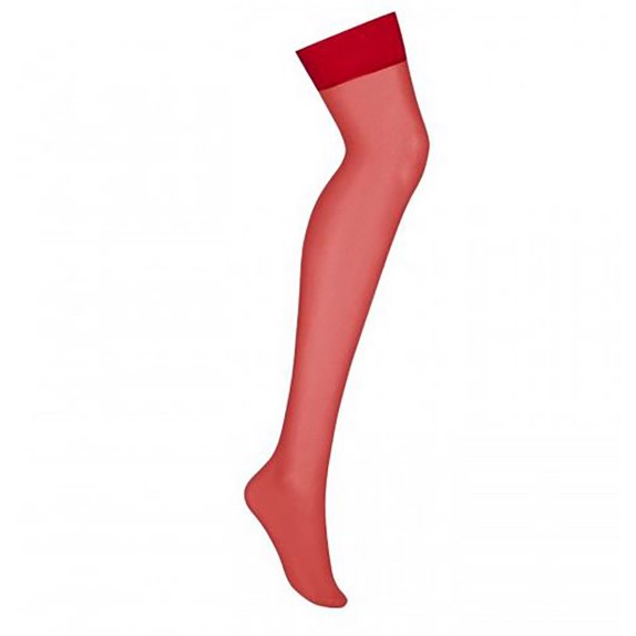 CALZA DA REGGICALZE SEXY ROSSO CON BALZA ALTA LISCIA OBSESSIVE