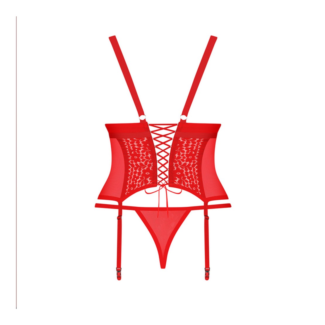 GUEPIERE SEXY PER DONNA IN PIZZO ROSSO QUEEN...