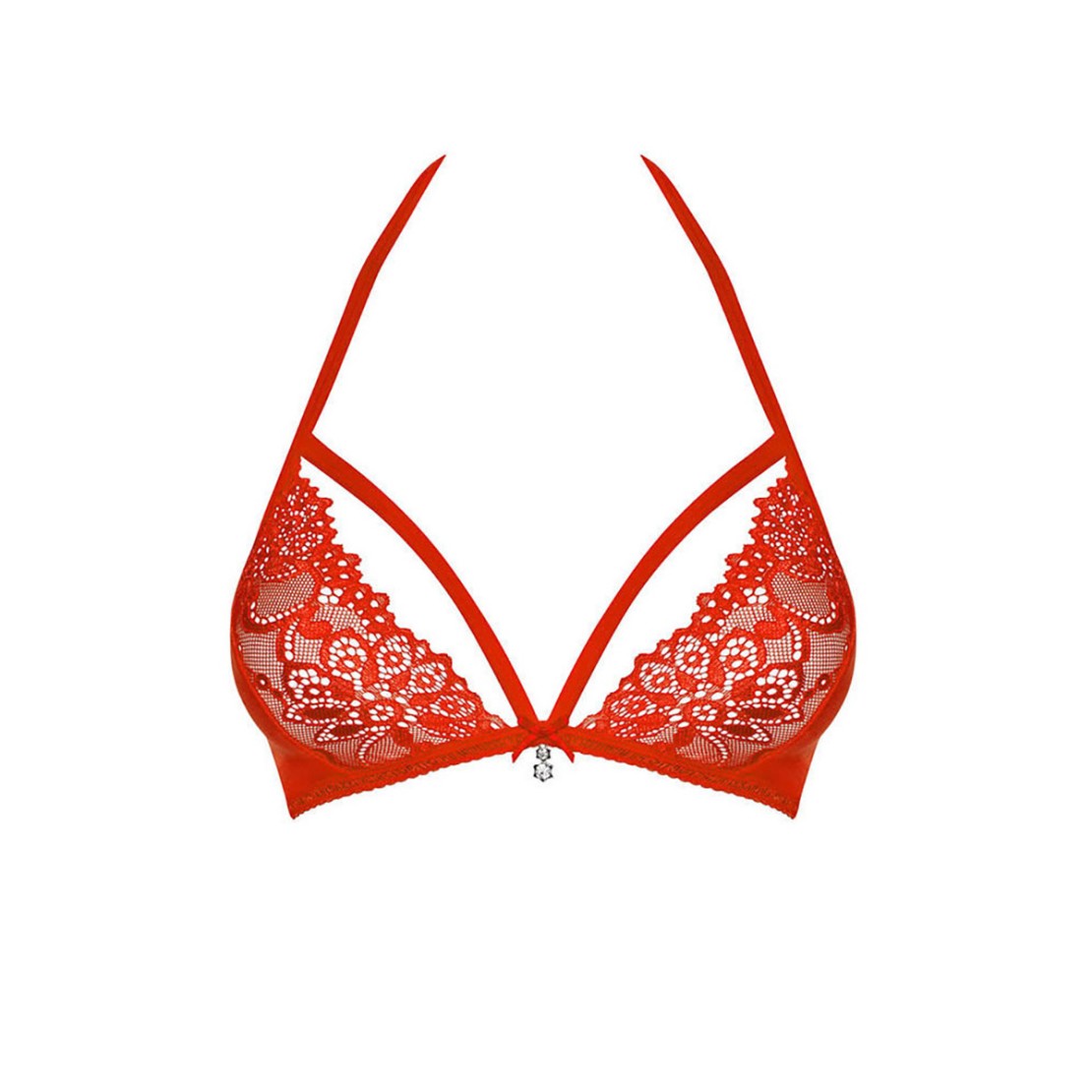 REGGISENO ROSSO SEXY DONNA AD ARCO CON PIZZO...
