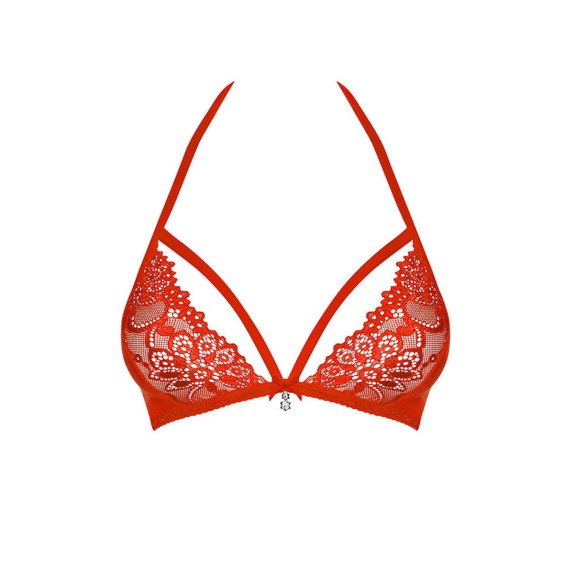 REGGISENO ROSSO SEXY DONNA AD ARCO CON PIZZO REGOLABILE OBSESSIVE