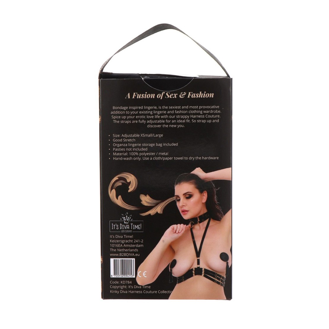 HARNESS SEXY DONNA CON COLLARE REGOLABILE IN RASO
