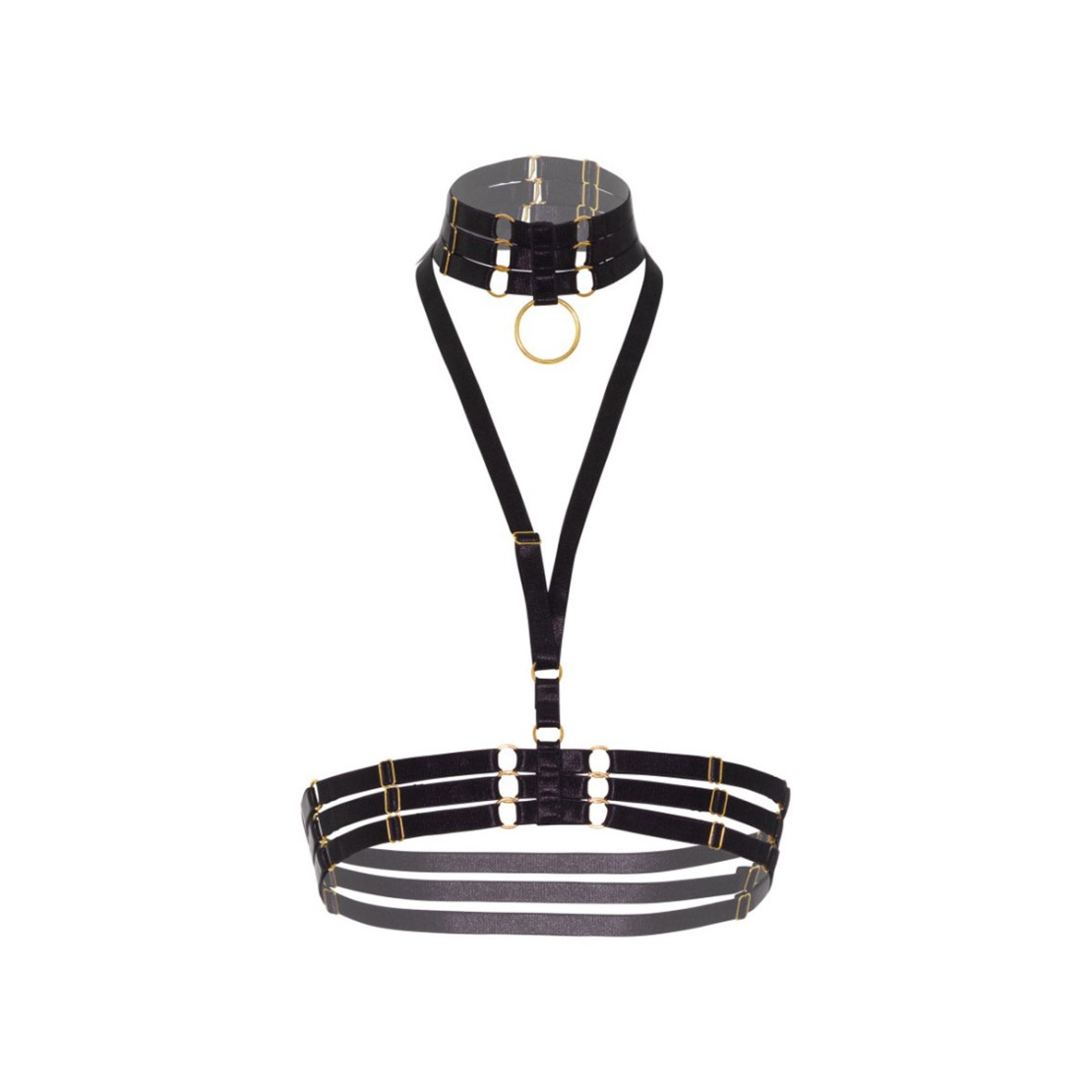 HARNESS SEXY DONNA CON COLLARE REGOLABILE IN RASO