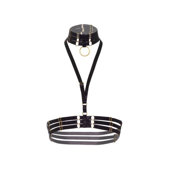 HARNESS SEXY DONNA CON COLLARE REGOLABILE IN RASO
