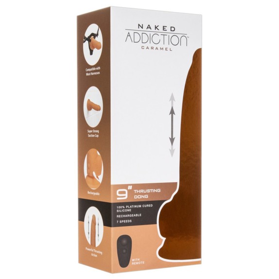 DILDO REALISTICO CON MOVIMENTO A SPINTA E TELECOMANDO SEX TOY NAKED ADDICTION