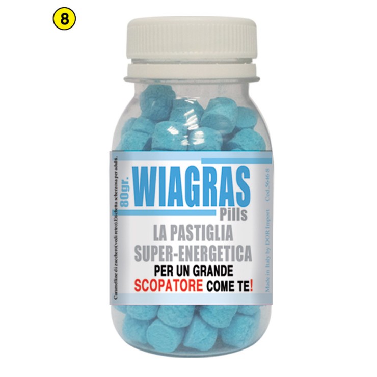 CARAMELLE FINTO VIAGRA WIAGRAS CON FRASI PER EVENTI
