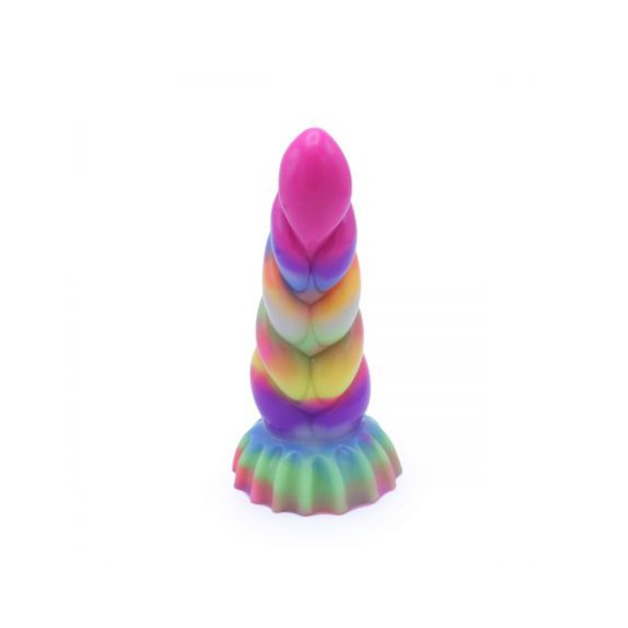 SEX TOY CON RILIEVI 18 CM IN SILICONE COLORATO CHE SI ILLUMINA AL BUIO