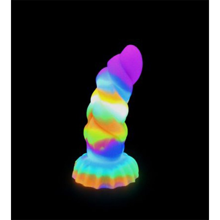 SEX TOY CON RILIEVI 18 CM IN SILICONE COLORATO CHE SI... 2