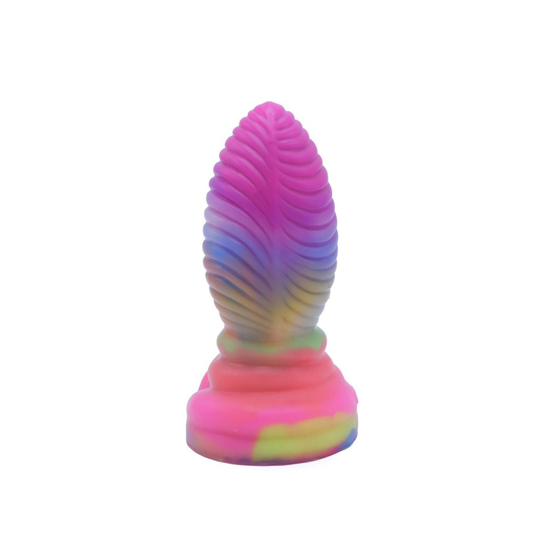 DILDO CON RILIEVI 18 CM IN SILICONE COLORATO...
