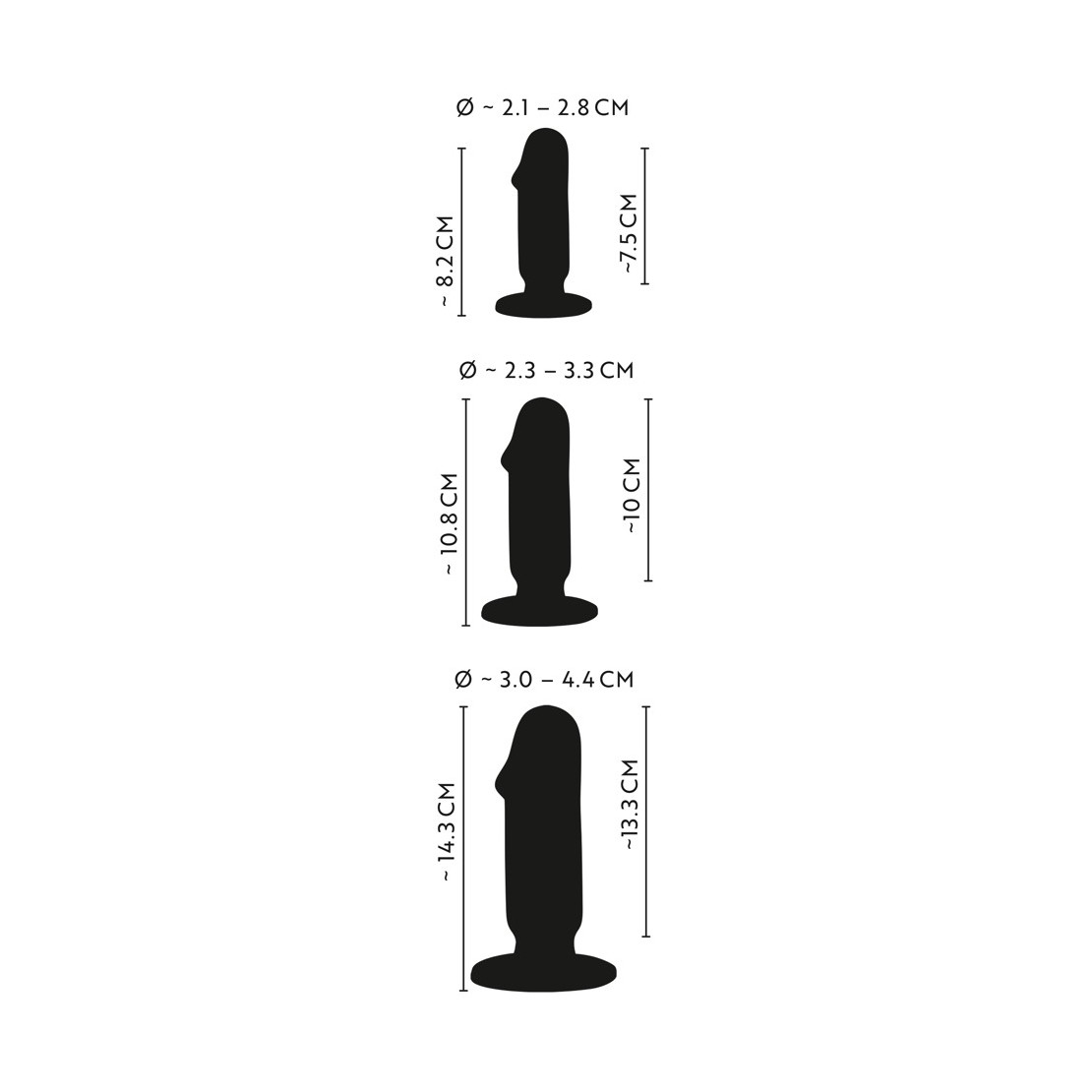 KIT PLUG PER ALLENAMENTO ANALE IN 3 MISURE A...