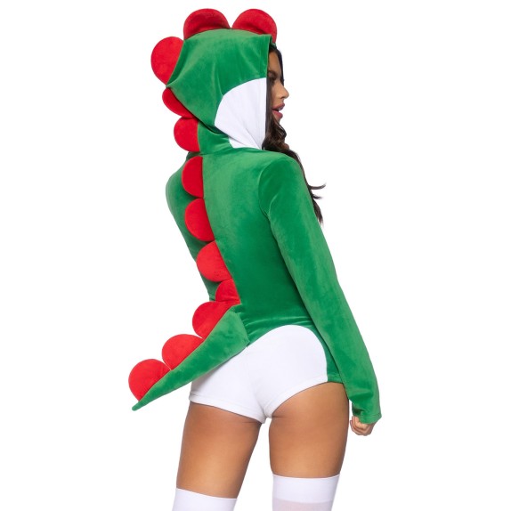 COSTUME SEXY DA DRAGHETTA CON CAPPUCCIO E SCOLLO PROFONDO SUPER DINO GAMER