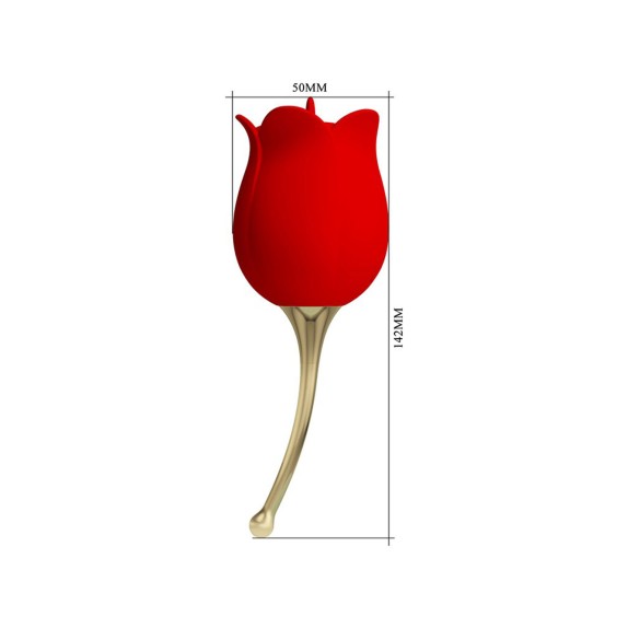 VIBRATORE CLITORIDEO A FORMA DI ROSA CON LINGUETTE STIMOLANTI ROSE LOVER