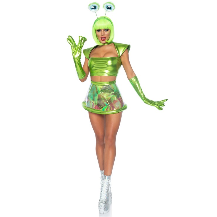COSTUME SEXY DA ALIENO SET 5 PEZZI BEAM ME UP BABE LEG... 2
