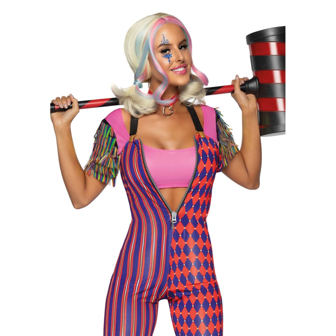 COSTUME SEXY HARLEY QUINN PER DONNA SET 3 PEZZI...