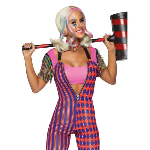 COSTUME SEXY HARLEY QUINN PER DONNA SET 3 PEZZI COMIC VIXEN LEG AVENUE