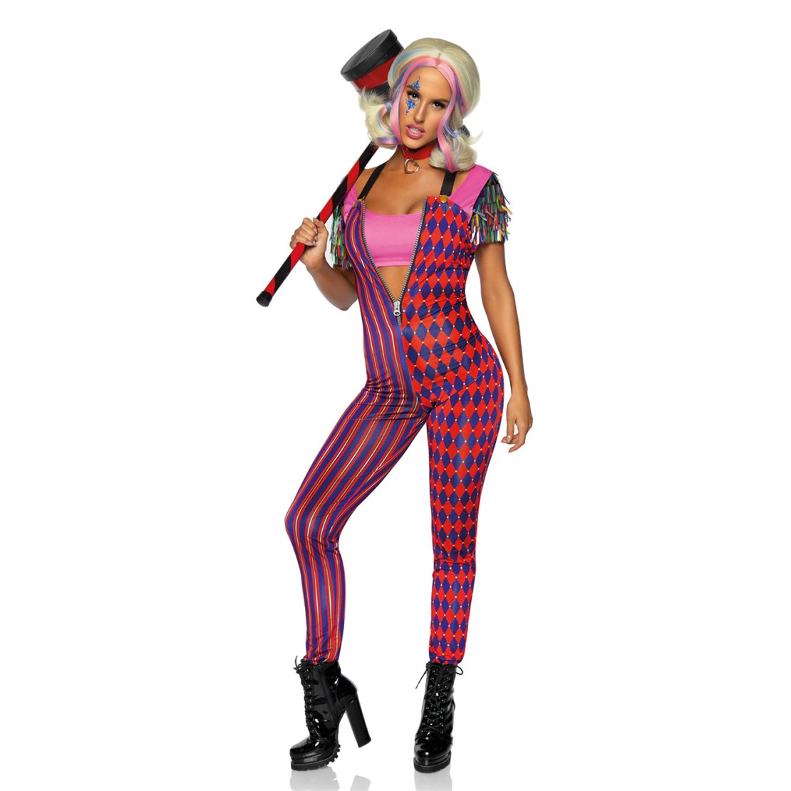 COSTUME SEXY HARLEY QUINN PER DONNA SET 3 PEZZI...
