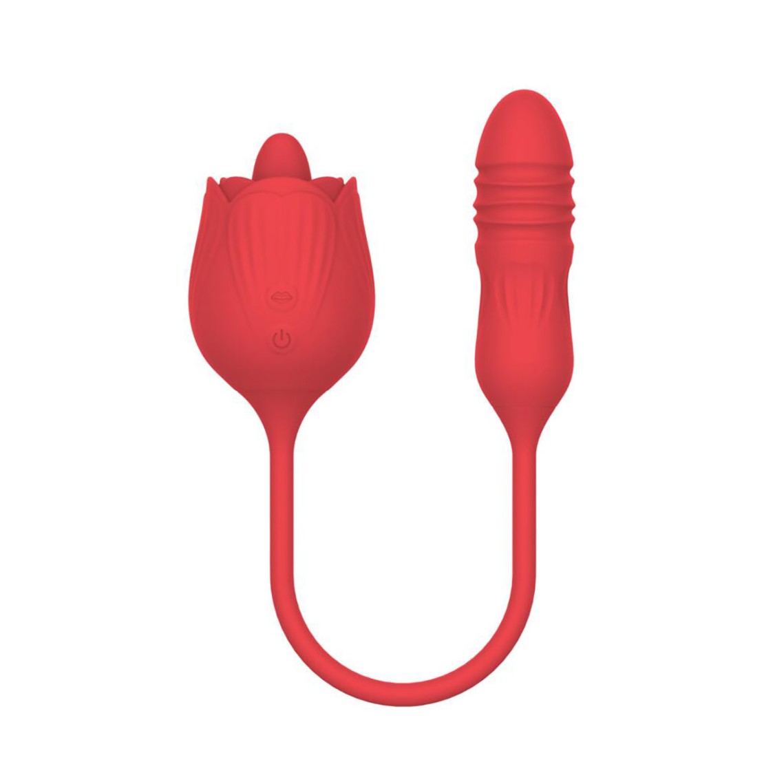 DOPPIO SEX TOY A FORMA DI ROSA CON ATTACCATO...