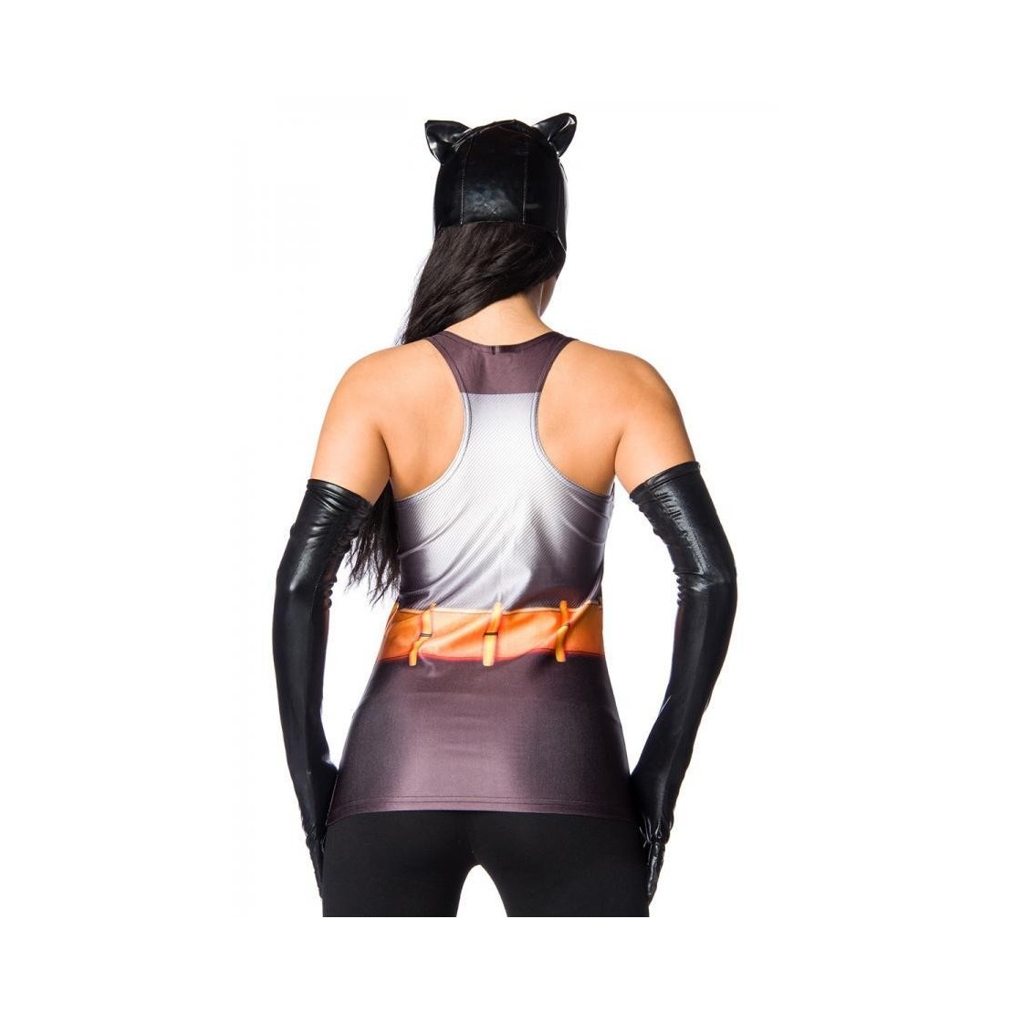 TOP-CANOTTA DA SUPEREROINA SEXY COSTUME BATGIRL
