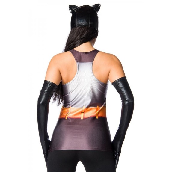 TOP-CANOTTA DA SUPEREROINA SEXY COSTUME BATGIRL