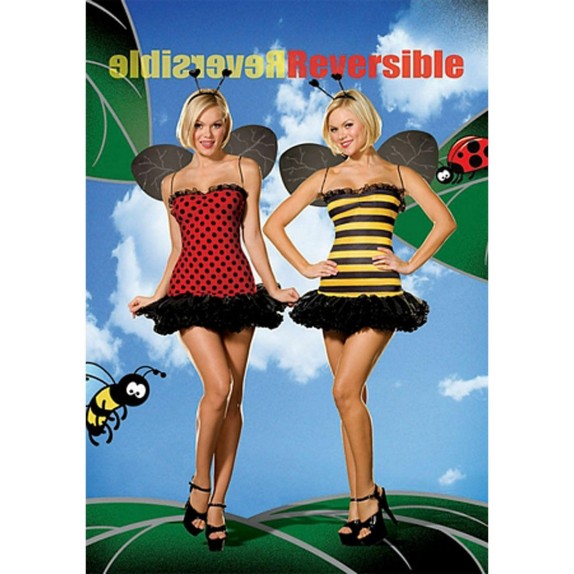 COSTUME TRAVESTIMENTO SEXY DONNA REVERSIBILE APE COCCINELLA