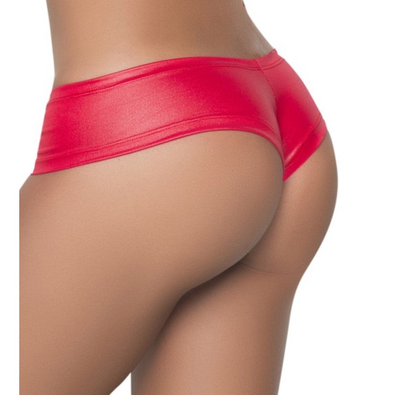 SEXY CULOTTE ROSSA IN SPANDEX EFFETTO BAGNATO PER DONNA MAPALE'