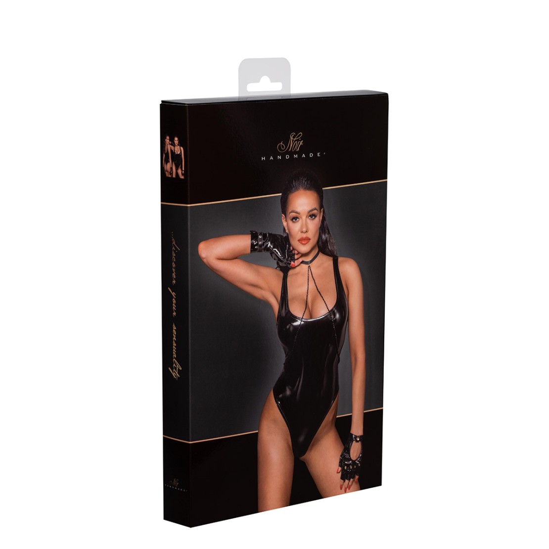 BODY A PERIZOMA SEXY DA DONNA IN PVC SGAMBATO E...