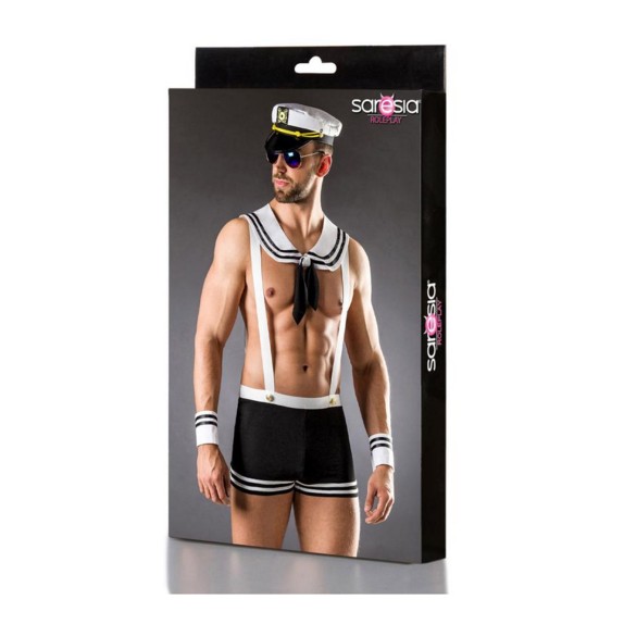 COSTUME SEXY PER UOMO DA MARINAIO SET 4 PEZZI SARESIA