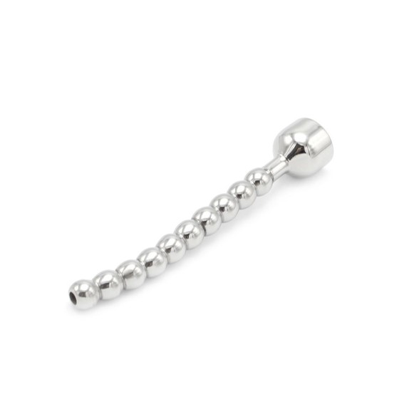 SONDA URETRALE RICURVA E FORATA IN ACCIAIO SEX TOY SHOWER PLUG CURVED