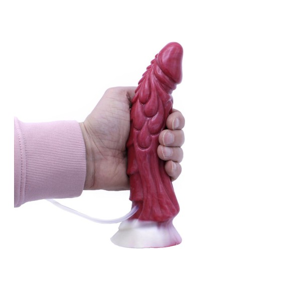 FALLO DI DESIGN IN SILICONE 22 CM CHE SPRUZZA CON POMPA A MANO SEX TOY REALISTICO