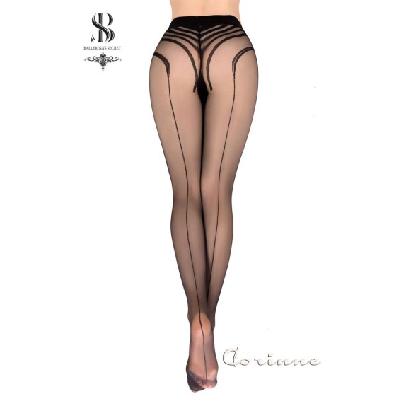 COLLANT SEXY VELATI PER DONNA CON RIGHE POSTERIORI BALLERINA