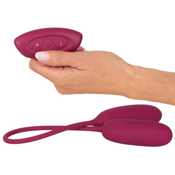 copy of DOPPIO OVETTO VIBRANTE E PULSANTE CON TELECOMANDO LOVE EGG DUO SWEET SMILE