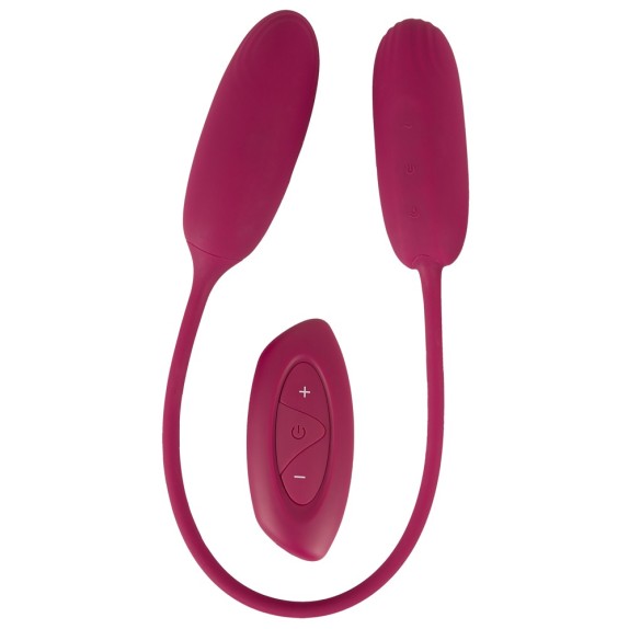 copy of DOPPIO OVETTO VIBRANTE E PULSANTE CON TELECOMANDO LOVE EGG DUO SWEET SMILE