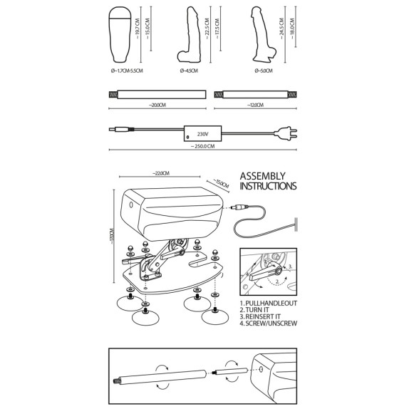 SEX MACHINE THE BANGER INCLINABILE CON MASTURBATORE PER UOMO INCLUSO YOU2TOYS