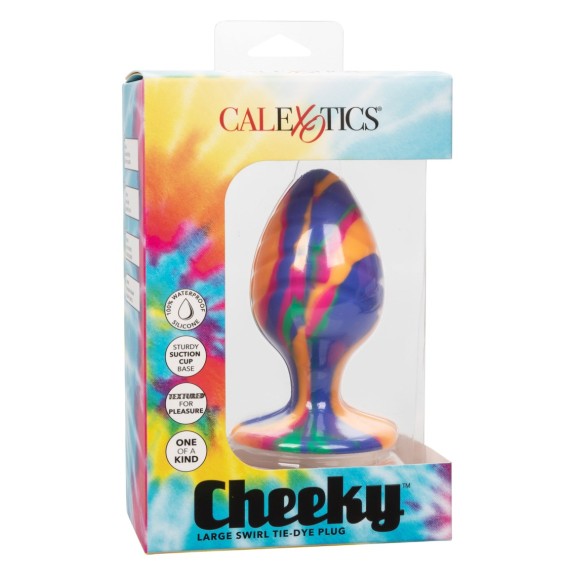 PLUG ANALE SEX TOY MULTICOLOR MEDIUM IN SILICONE CALEXOTICS CHEEKY