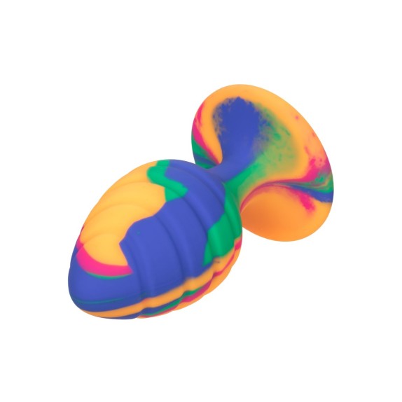 PLUG ANALE SEX TOY MULTICOLOR MEDIUM IN SILICONE CALEXOTICS CHEEKY