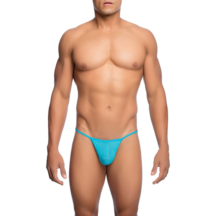 STRING SEXY PER UOMO IN TULLE ELASTICO TRASPARENTE VARI...